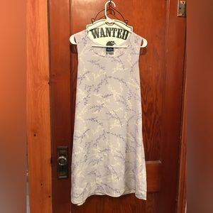 Vintage light purple white floral mini dress